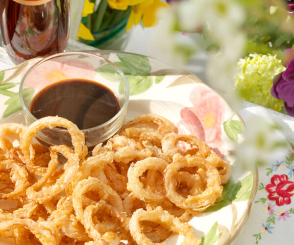 Beer Battered Onion Straws (Dairy Free)- Simply Whisked